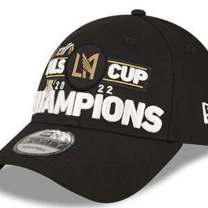 LAFC New Era Black 2022 MLS Cup Champions Locker Room 9FORTY Adjustable …